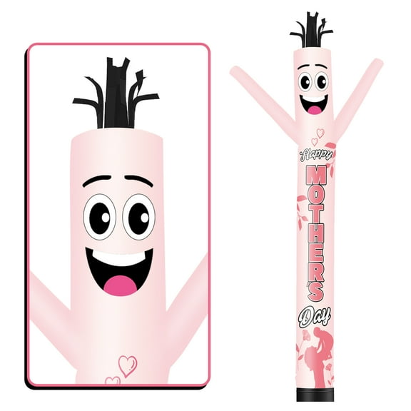 Happy Mother's Day Inflatable Tube Man Wacky Wavy Dancing Guy for Outdoor Decoration Advertising Business Promotion (Blower Not Included)