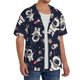 thumbnail image 2 of Fotbe Cartoon Spaceship Camisa Estampada de Manga Corta para Hombre, Casual de Verano, Estilo Playero, Sin Arrugas-Large, 2 of 5