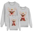 thumbnail image 3 of Family Matching Outfits Long Sleeve Pullover Sweatshirt for Families Holiday Deer Plaid Print Tops for Mom and Kids, 3 of 3