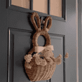 thumbnail image 4 of Bunny Basket Hanging Wall Pocket Spring Decor, Hand Woven Wicker Easter Bunny Basket Wall Pocket,for Decorations,1 * Decorative Basket, 4 of 7