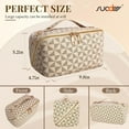 thumbnail image 6 of SUOSDEY 2 in 1 Crossbody Makeup Bag,Large Capacity Luxury Leather Cosmetic Bag for Travel, 6 of 7