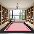 thumbnail image 2 of ODIKA 5' x 7' Machine Washable Non-Slip Area Rug, minimalist bordered High Traffic Rug, Pink, 947610, 2 of 7