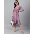 thumbnail image 4 of Janasya Women's Pink Dobby Georgette Digital Print High Low Western Dress, 4 of 8
