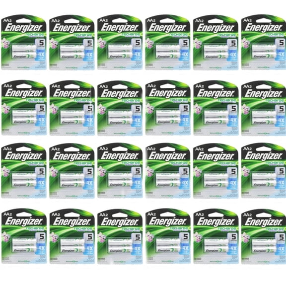 24 Pack Energizer Rechargeable Power Plus AA 2300 mAh Batterie 2Ea =48 Batteries