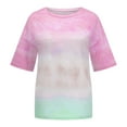thumbnail image 5 of XMMSWDLA Women's Casual Short Sleeve Tie Dye Tee Cute Shirts, 5 of 6