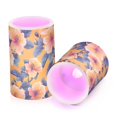 thumbnail image 2 of Orange Hibiscus Flickering Flameless Candles Battery Operated with Remote Timer LED Pillar Candles Set of 2, 2 of 7