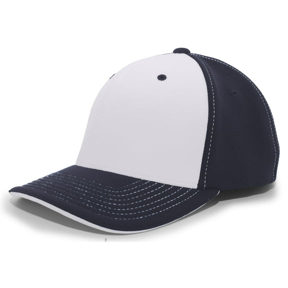 Pacific Headwear 398F M2 Performance Contrast Flexfit Cap - Silver Navy Navy