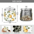 thumbnail image 2 of Yayeee Ashtray with Lid for Cigarette Smokeless Stainless Steel Home Ash Holder, White Watercolor Oranges, 2 of 7