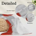 thumbnail image 3 of Red Grey Pillow Covers 12"x20", Abstract Geometric Color Block Oil Painting Soft Brushed Microfiber Breathable Throw Pillow Covers, Decorative Pillowcase with Zipper for Couch Sofa Bedroom, 3 of 9