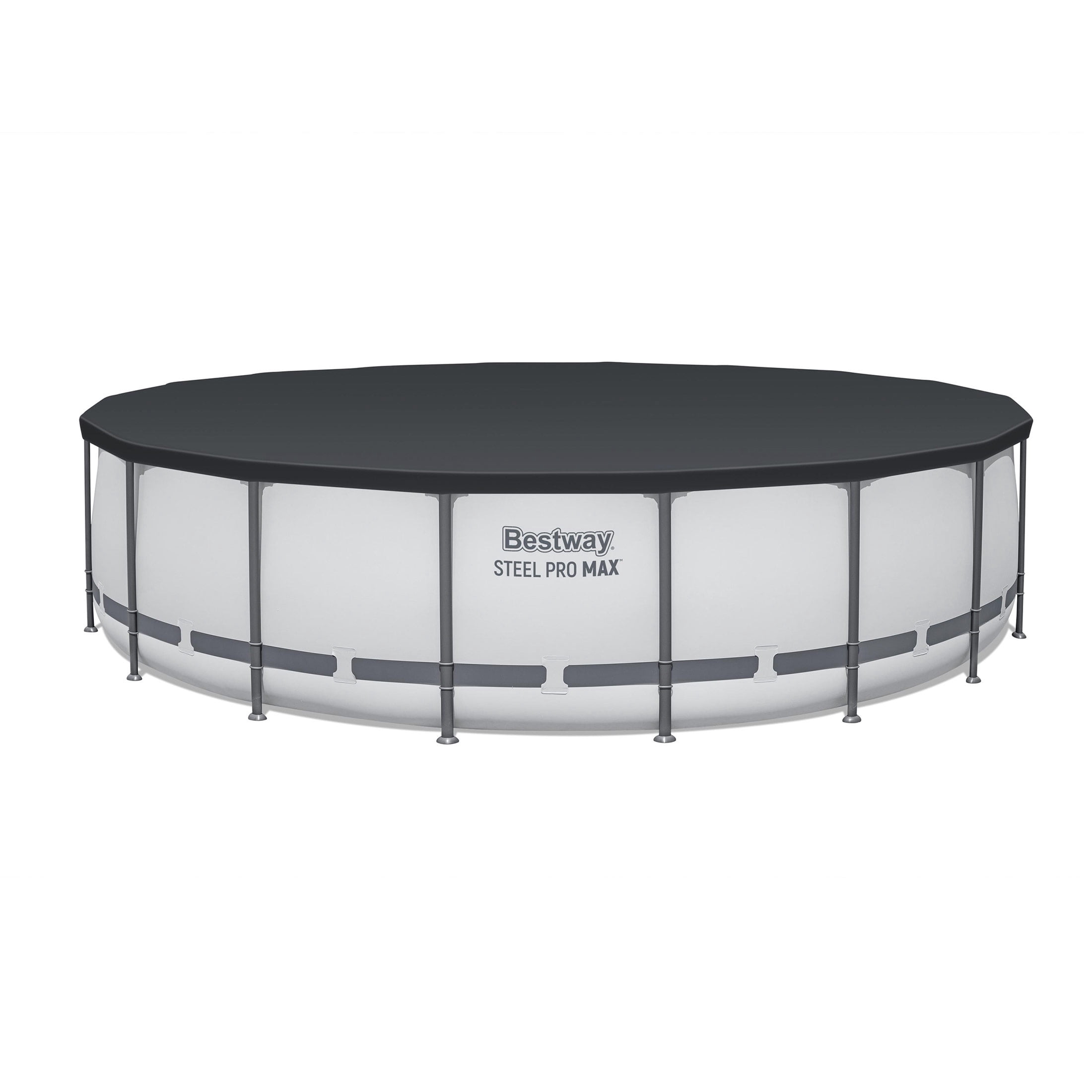Bestway Steel Pro MAX 18' x 48" Metal Frame Above Ground Pool Set w/ Pump, Ladder, & Cover