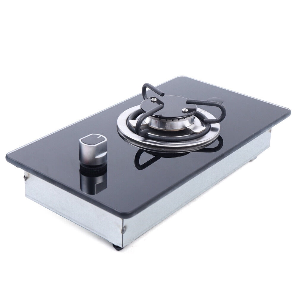 1 Burner Gas Cooktop Boat Caravan RV Camper LPG Gas Stove Hob W/Tempered Glass