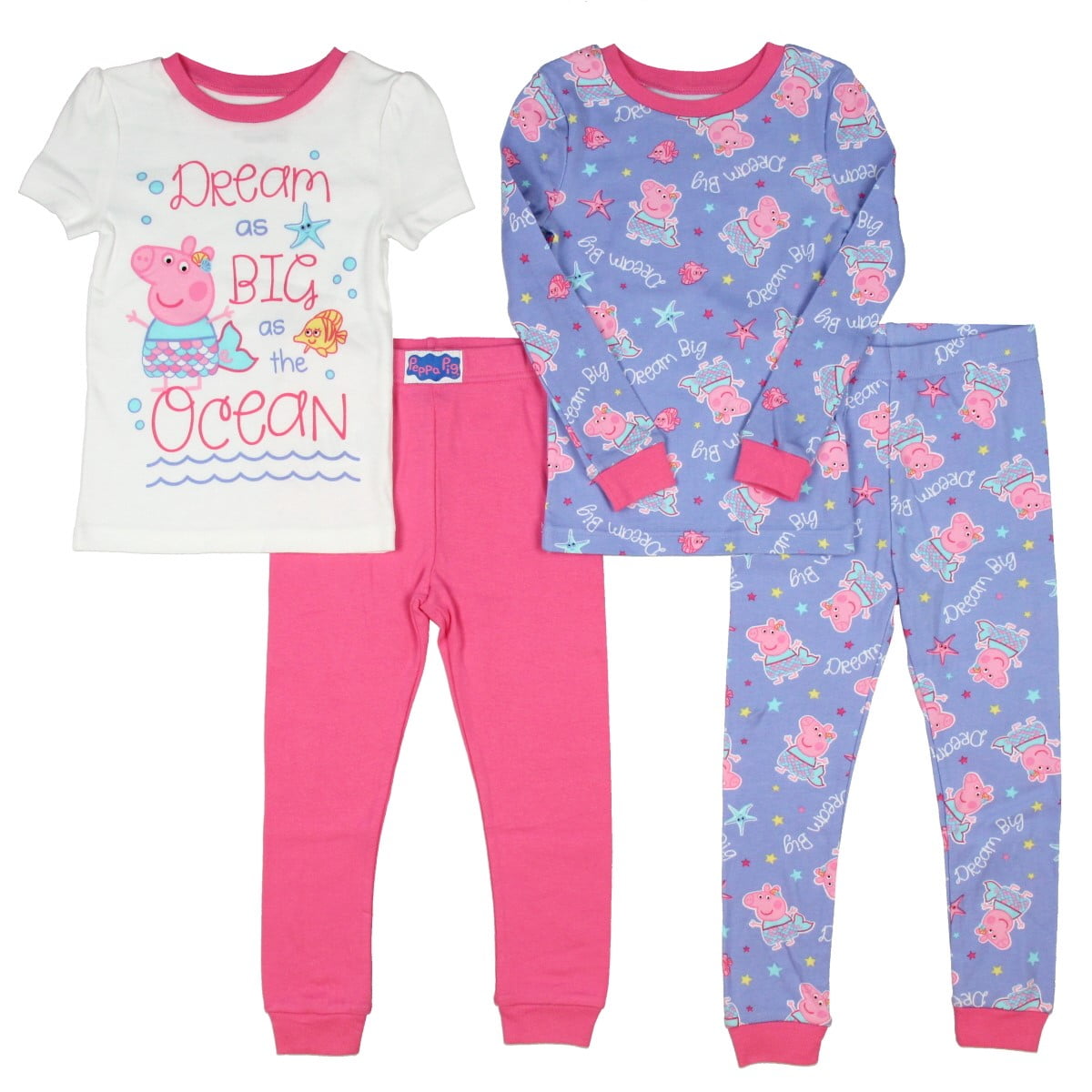 Peppa Pig Peppa Pig Toddler Girls Pajamas Dream Big 4pc Mix and Match