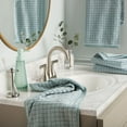 thumbnail image 3 of TOWN & COUNTRY EVERYDAY 4-Piece Textured Windowpane Hand Towel Set, 20"x30", 100% Cotton, Plush & Absorbent 550GSM, Aqua Blue, 3 of 9