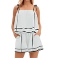 thumbnail image 6 of Spaghetti Strap Women 2 Piece Sets Tank Tops Camisole and High Waist Shorts, 6 of 6