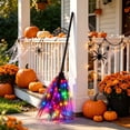 thumbnail image 7 of LED Light Up Witch Broom, Colorful Halloween Broomstick with 3-Section Detachable Design for Haunted House, Porch, Party Props, Costumes and Holiday Decor, 7 of 7