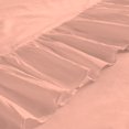 thumbnail image 6 of 4 Piece Corner Ruffle Sheet Set, 6" Inch Corner Ruffle On Flat Sheet And Pillowcases, 15 Inch Deep Pocket, 100% Egyptian Cotton, 800 TC, King Size, Solid Peach, 6 of 6