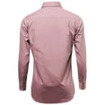 thumbnail image 3 of Omega Italy Men's Long Sleeve Dress Shirt Solid Color Regular Fit 25 Colors, 3 of 5