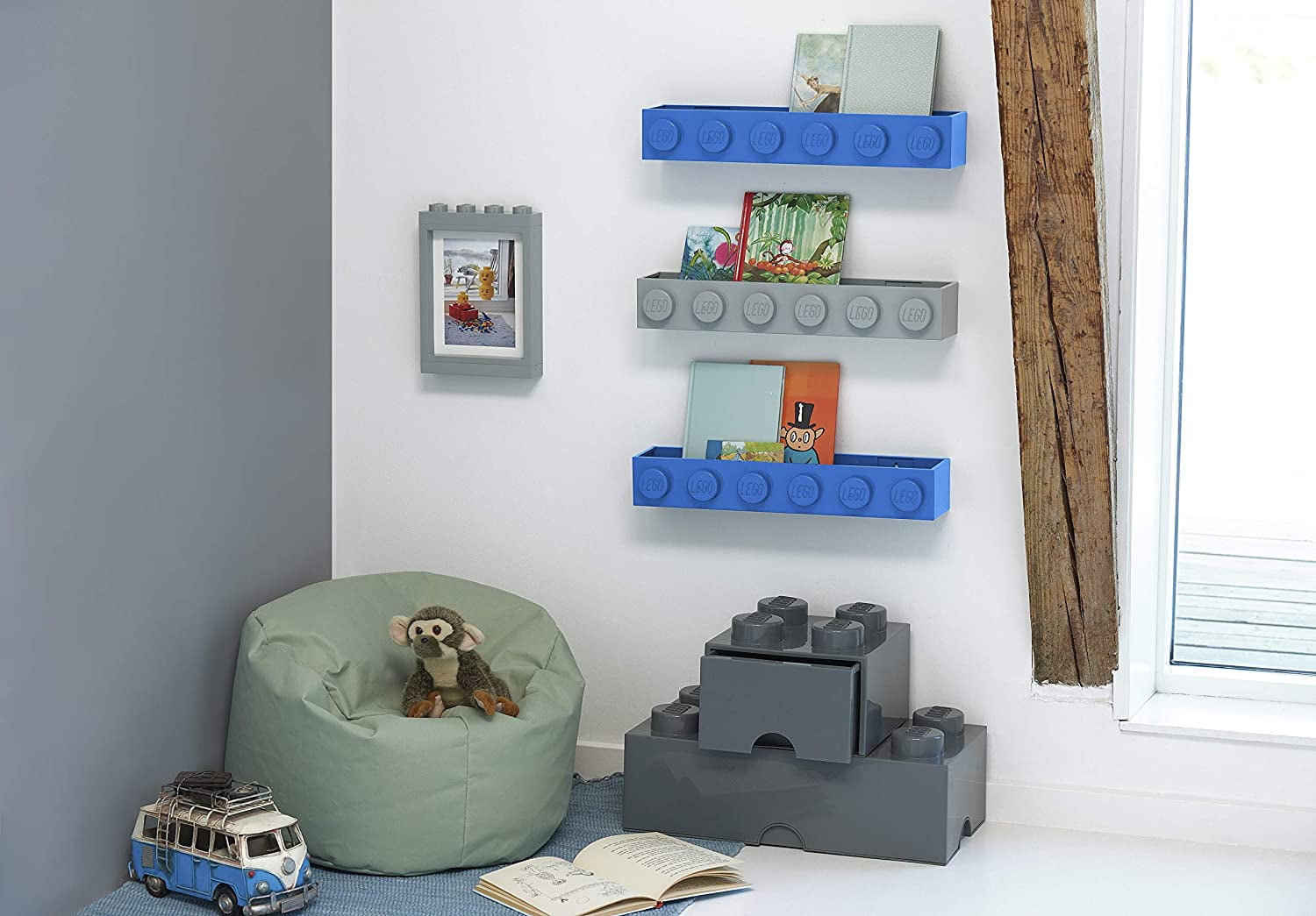 LEGO Storage Products: 41121735 Book Rack Decorative Floating Shelf - White