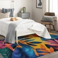 thumbnail image 4 of Tropical Leaf Rug 4x6-2x3 Rug - Tropical Leaf Rug - Monstera Palm Leaves Area Rug - Colorful Plant Rugs - Hawaiian Carpet, 4 of 7