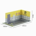 thumbnail image 6 of LeeQinersw 2x 1/24 Car Model Toy Cars Diorama Parking Lot Backdrop Parking Space Simulation YellowWallA5, 6 of 9