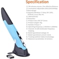 thumbnail image 4 of Ratón inalámbrico de 2,4 GHz con bolígrafo de bolsillo, ratón ergonómico de DPI ajustable, con dos adaptadores (azul), 4 of 5