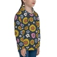thumbnail image 3 of Fotbe Colorful Sunflowers Pattern Youth Pullover Hooded Sweatshirt, Boys Hoodie, Kangaroo Pocket Hoodie for Kids Girls -Large, 3 of 6