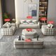 thumbnail image 3 of Single person 2 seats Three people Four people tea table Corner table TV cabinet Italian luxury leather sofa villa large family My Lux Decor Round, 3 of 10