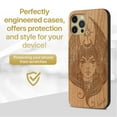 thumbnail image 2 of Case Yard Wooden Case Outside Soft TPU Silicone Slim Fit Shockproof Wood Phone Cover for Girls Boys Men and Women Supports Wireless Charging Beautiful Athena Design case for iPhone-11-Pro-Max, 2 of 7