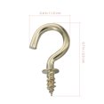 thumbnail image 2 of 100pcs Carbon Steel Screw-In Hooks Question Hanger Home Clothing Storage Hooks, 2 of 9