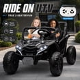 thumbnail image 2 of 24V 2 Seater Powered Ride on UTV with Remote Control, 160W Motors, 4 Wheel Suspension Ride on Cars, Large Wheels, Anti Collision Bar, Storage, Bluetooth, USB, LED, Kids Electric Car for Kids 3+, 2 of 8