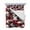 Red, variant on Quilts Full Size Bedding Set, Pink Grey Abstract Lightweight Quilted Comforter, Modern Geometric Ombre Artwork Soft Reversible Bedspread Coverlet with Pillow Covers for All Season, 78" x 90"