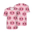 thumbnail image 3 of Daiia Pig Nose Mens Baseball Jersey Button Down Shirts Short Sleeve Sports Uniforms-Large, 3 of 9