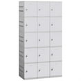 thumbnail image 3 of Plastic Locker - Five Tier - 3 Wide - 73 Inches High - 18 Inches Deep - Gray - Unassembled, 3 of 4
