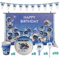 thumbnail image 2 of ASTRO BOT-decoraciones para fiesta de cumpleaños, suministros con temática de juego, pancarta, tazas, platos para niños, 2 of 5