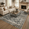 thumbnail image 3 of Licolica Non Slip Washable Area Rug Low Pile Vintage Rug for Living Room Bedroom Dining Room, Saga Green, 5'x8', 3 of 12