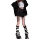 thumbnail image 5 of Sunloudy Calentadores de piernas de punto para mujer, calentadores de piernas acanalados estilo preppy hasta la rodilla para niñas adolescentes Sunloudy moda, 5 of 7