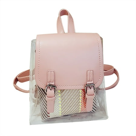 Coofit Clear Backpack All Match Fashionable Mini Small Clear Backpack Coofit All Match Fashionable Mini Small Travel Book Bag School For