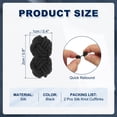 thumbnail image 2 of Gemelos de nudo de seda Uxcell, gemelos de tela elástica para camisa, accesorios de gemelos de nudo retorcido para hombres, mujeres, negocios, regalo, boda, negro, 2 of 6