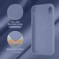 thumbnail image 5 of iPhone XR Case, Silicone Ultra Slim Shockproof Phone Case with [Soft Anti-Scratch Microfiber Lining], 6.1 inch, Lavender Gray, 5 of 5