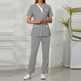 thumbnail image 3 of Wholesale Price Doctor Nurse Nurse Scrubs Sets Women Fashion Uniforms Clinic Carer Clothes Works Scrubs Top+ Jogger Pants, 3 of 4