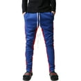 thumbnail image 2 of Ma Croix Mens Stripe Track Pants Skinny Fit Elastic Athletic Training Joggers, 2 of 6