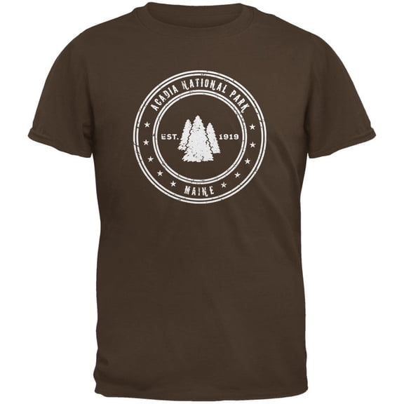 Acadia National Park Brown Youth T-Shirt - Youth X-Large
