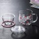 thumbnail image 3 of de Sakura, de Cristal con Filtro Infusor de Té y Tapa, Juego de Tazas de Flores de , de Té de Flores, Vasos de 300Ml para Beber, 3 of 5