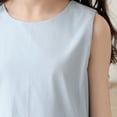 thumbnail image 6 of BFHHYA Girls Summer Midi Dress Square Neck Puff Short Sleeve Smocked Dress Youth Casual School Uniform Dress Ages 5-16 Years, 6 of 8