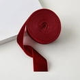 thumbnail image 4 of 2 rollos de cinta de terciopelo rojo oscuro de 13,12 yardas y 1,5 pulgadas, suave, ancha, color burdeos, vintage, lisa, de una sola cara, con carrete, 4 of 9