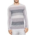 thumbnail image 2 of Calvin Klein Suéter de merino a rayas para hombre, gris, pequeño Calvin Klein Pull-over, 2 of 2