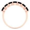 thumbnail image 5 of 1.19 ctw Wedding Band for Women - 18K Rose Gold Natural Onyx Stackable Eternity Ring, 5 of 6