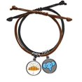 thumbnail image 1 of Rain Umbrella Weather Drip Pattern Bracelet Rope Hand Chain Leather Elephant Wristband, 1 of 2