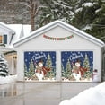 thumbnail image 4 of Fsddascl 6 x 13 Ft Christmas Garage Door Cover, Navy Blue Christmas Snowman Large Garage Door Banner, Xmas Tree Snowflake Botanical Hanging Garage Mural Background for Indoor Outdoor Party Supplies, 4 of 9