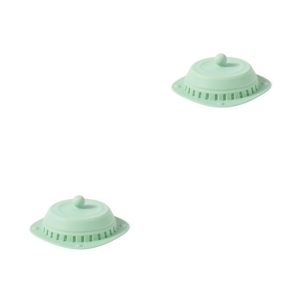 Bewildely Colector de pelo de drenaje, fregadero de cocina cuadrado para el hogar, baño, baño, baño, suelo, colador desodorante, cubierta de Verde claro 2Conjunto